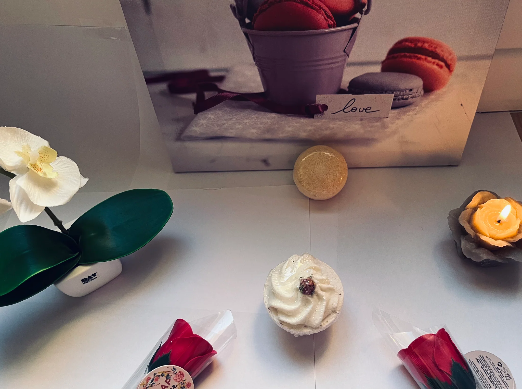 Fondant effervescent rose de damas pour le bain2 cupcake effervescent rose de damas