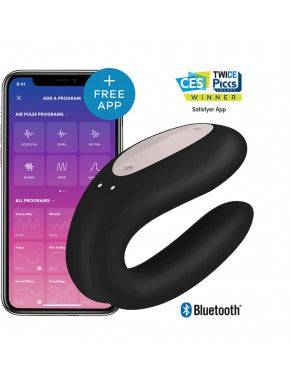 Sextoys de couple Satisfyer connecté double joy stimulant pour les deux partenaires